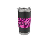 Sarcasm Is My Love Language Bicchiere termico in acciaio inox doppia parete