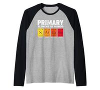 Sarcasm S AR Ca SM Primary Elements of Humor Scienza Maglia con Maniche Raglan