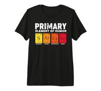 Sarcasm S AR Ca SM Primary Elements of Humor Scienza Maglietta Premium