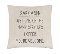 Sarcasm Uno Di The Molti Servizi Lino Copricuscino - Cuscino Divertente