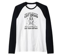 Sarcasmo Divertente delle Donne Qualcosa è Meglio Lasciato Non Detto Maglia con Maniche Raglan