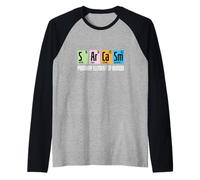 Sarcasmo Elemento più Importante per la Chimica Umoristica Maglia con Maniche Raglan