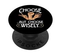 Sarcastic Choose Wisely Rock Paper Scissors Sarcasmo PopSockets PopGrip Adesivo