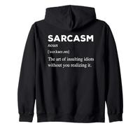Sarcastic Dictionary Definition of Sarcasm Funny Felpa con Cappuccio