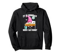 Sarcastic GNOME for Women Funny Office Humor for Monday Felpa con Cappuccio