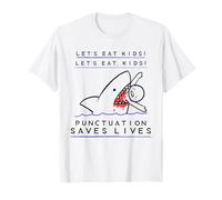 Sarcastic Grammar/Punctuation Funny Shark Illustration Maglietta