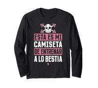 Sarcastic Gym Funny Spanish Inspirational Slang Gym Exercise Maglia a Manica