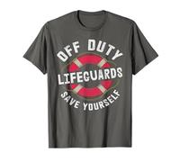 Sarcastic Lifeguards off Duty Save Yourself Tutte Le Ragazze Vacay Maglietta