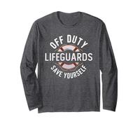 Sarcastic off Duty Lifeguards Save Yourself Tutte Le Ragazze Scuba Maglia a Manica