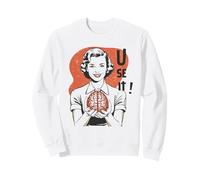 Sarcastic Retro Use It Brain Funny Psychology Mind 1950s Felpa