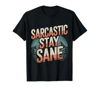 Sarcastic Stay Sane Witty Wellness Puns |- Maglietta