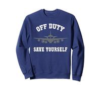 Sarcastico Assistente di volo OFF DUTY SAVE YOURSELF Pilot Felpa