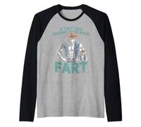 Sarcastico Cowboy Lupo Che Dice Se Parlano Scoreggia Donne Uomini Maglia con Maniche Raglan