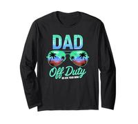 Sarcastico DAD OFF DUTY Papa Vacation Besties Crociera Nuoto Maglia a Manica