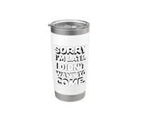 Sarcastico dicendo "Non volevo venire" merch Bicchiere termico in acciaio inox doppia parete