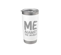 Sarcastico, divertente, orgoglioso, persone, testo, citazione, me, contro, il, mondo Bicchiere termico in acciaio inox doppia parete