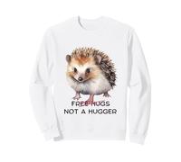 Sarcastico Hedgehog No Hugs Not a Hugger Spikey Animal Donne Felpa