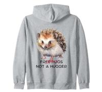 Sarcastico Hedgehog No Hugs Not a Hugger Spikey Animal Donne Felpa con Cappuccio