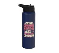 Sarcastico introverso Vorrei che il buon senso fosse più comune Stainless Steel Insulated Water Bottle