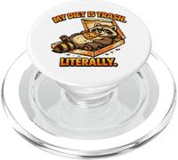 Sarcastico Raccoon Pizza My Diet Is Trash Design PopSockets PopGrip per MagSafe