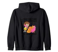 Sarcastico Ragazza Evidenziando Gatto Il Prossimo Felpa con Cappuccio