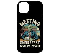 Sarcastico Snorefest Lavoro Riunione Ufficio Zombie Manager Retro Custodia per iPhone 14 Plus