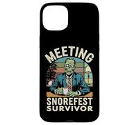 Sarcastico Snorefest Lavoro Riunione Ufficio Zombie Manager Retro Custodia per iPhone 15 Plus
