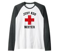 Sarcastico Solo Aggiungere Acqua Beach Camp Bagnini Nuotata Viaggio Maglia con Maniche Raglan