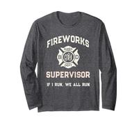Sarcastico Supervisor FUOCHI D'ARTIGIO Responsabile della Sicurezza papà Pyro Staff Maglia a Manica