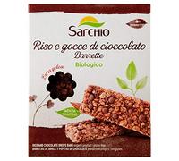 Sarchio Snack Riso e Gocce di Cioccolato - Biologico - senza Glutine - 4 barrette da 20 g