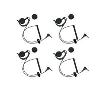 Sarcia 4 auricolari da 3,5 mm con gancio a forma di G, compatibili con radio Motorola Kenwood, Baofeng, Midland, Cobra, Vertex, HYT, Icom, microfoni e dispositivi di sicurezza della polizia