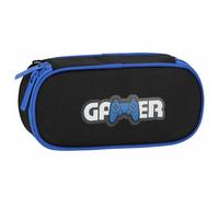 sarcia.eu Astuccio da gioco, astuccio da gioco per ragazzi, gamingpad, nero-blu 5x22x10cm (Gamer Scomparti)