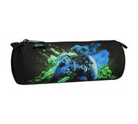 sarcia.eu Astuccio per la scuola da ragazzo, rotondo, astuccio per il materiale scolastico (Gamer Nero, 22x8x8 cm)