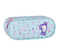 sarcia.eu astuccio scolastico a scomparti, capiente, di forma ovale, per ragazza 22x10x5cm (Bubble Tea)