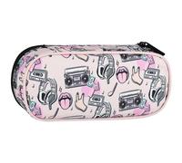 sarcia.eu astuccio scolastico a scomparti, capiente, di forma ovale, per ragazza 22x10x5cm (Musica)