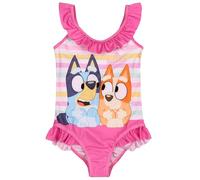sarcia.eu Bluey Bingo Costume da Bagno per Bambina, Costume da Bagno Rosa, Costume Intero (IT, Numero, 116, 122, Regular, Bluey)
