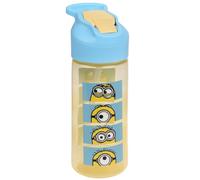 sarcia.eu Borraccia con beccuccio e manico, trasparente, con cannuccia 450 ml (Minions)