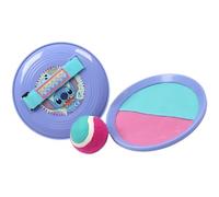 sarcia.eu Catch-Ball Prendere la Palla con i Dischi, lanciare e Prendere Le Racchette con Chiusura a Strappo + Palla (Disney Stitch)