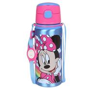 sarcia.eu DISNEY Minnie Mouse BOTTIGLIA TERMICA in alluminio, boccaglio, BOTTIGLIA D'ACQUA con tracolla, per ragazze 600ml
