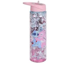 sarcia.eu DISNEY Stitch Borraccia con beccuccio e manico, borraccia trasparente con cannuccia 550 ml (DISNEY Stitch)