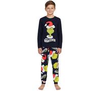 sarcia.eu Grinch Cotone Pigiama di Natale per ragazzo, Pigiama 2 pezzi a maniche lunghe 100% cotone