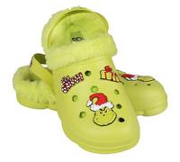 sarcia.eu Grinch - Zoccoli da giardino per bambini, isolati, con pelliccia, Grinch, 36 EU