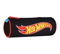 sarcia.eu Hot Wheels Astuccio scolastico da ragazzo, rotondo, sacchettino per il materiale scolastico 22x8x8cm (Hot Wheels TUBA nero)