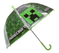 sarcia.eu Minecraft Creeper Ombrello verde PER GIOCATORI, GAMER, PIEGHEVOLE trasparente ombrello per ragazzo, verde (Minecraft Creeper)