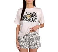 sarcia.eu Pigiama Cotone da Donna, Pigiama Estivo, Due Pezzi (Stitch, Hello Kitty, Marie, Bambi, Lion King, Minnie, Mickey) con Maniche Corte (IT, Testo, XL, Regular, Regular, Lion King)