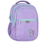 sarcia.eu Zaino scolastico rigido, zainetto da scuola per bambine, con elementi riflettenti, a quattro scomparti, 24l (Gattino)