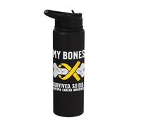 Sarcoma Cancer Awareness Products Bones Sarcoma Survivor Stainless Steel Insulated Water Bottle