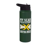 Sarcoma Cancer Awareness Products Bones Sarcoma Survivor Stainless Steel Insulated Water Bottle