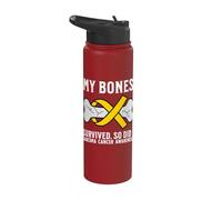Sarcoma Cancer Awareness Products Bones Sarcoma Survivor Stainless Steel Insulated Water Bottle