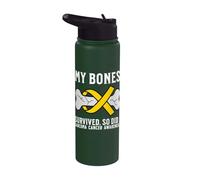 Sarcoma Cancer Awareness Products Bones Sarcoma Survivor Stainless Steel Insulated Water Bottle